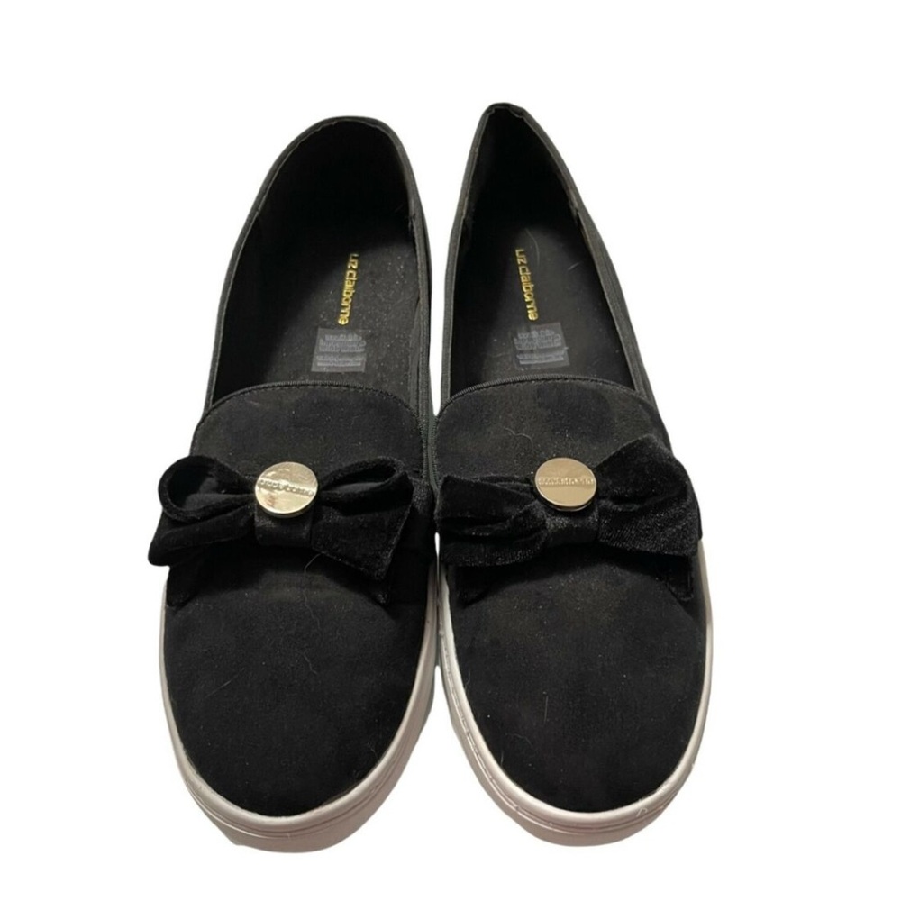 Liz Claiborne Velvet Bow slip ons - size 7M